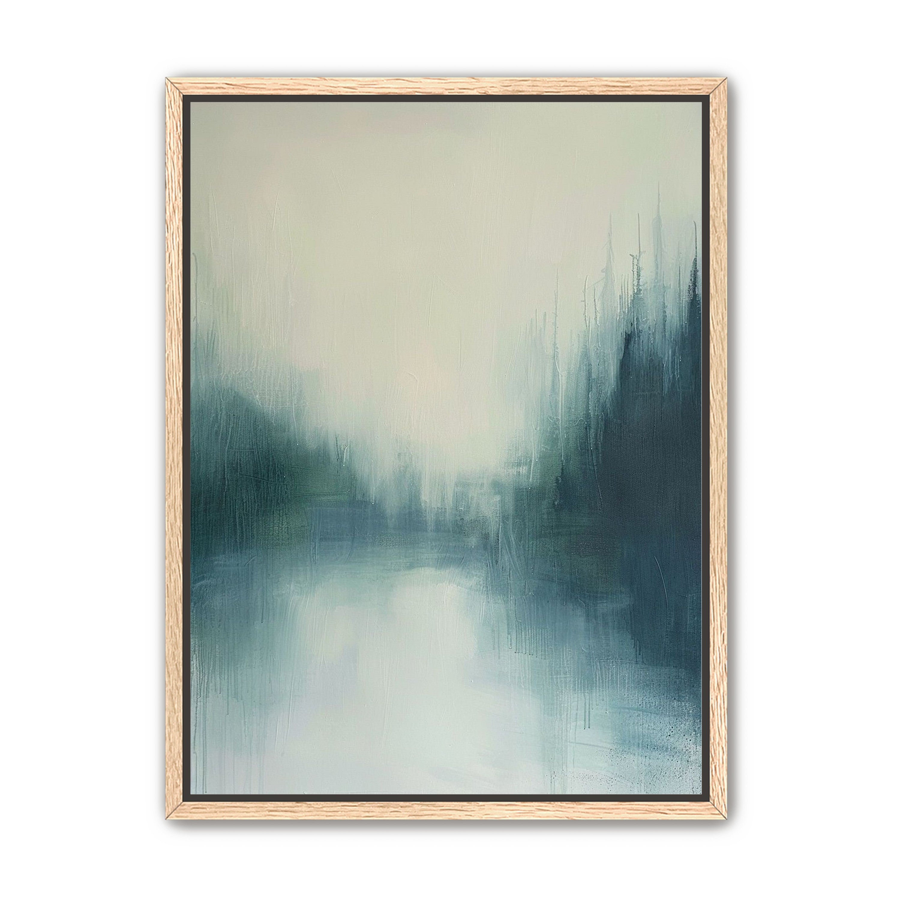 Pale sun over still water