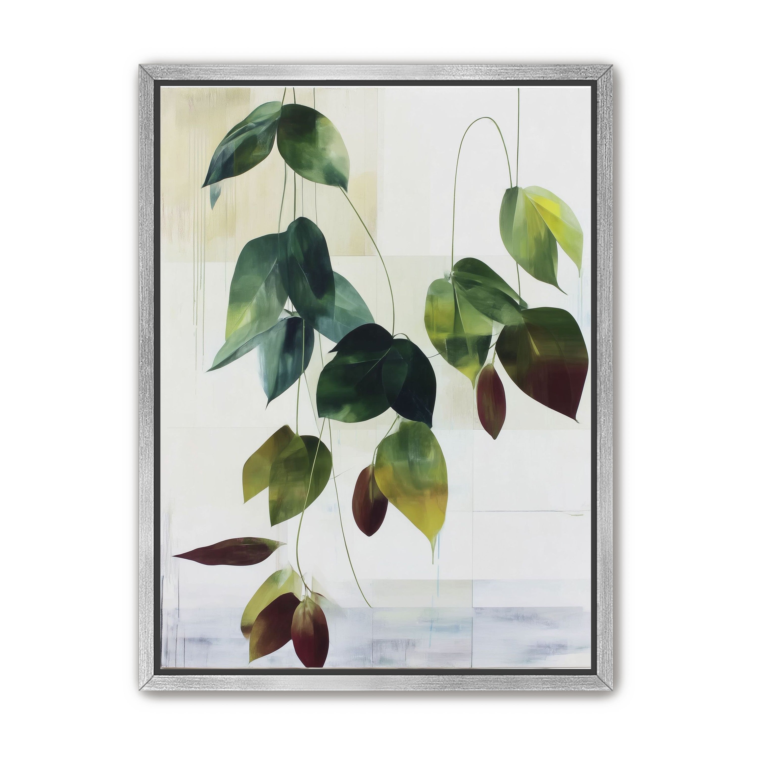 Leaves suspended in quiet air