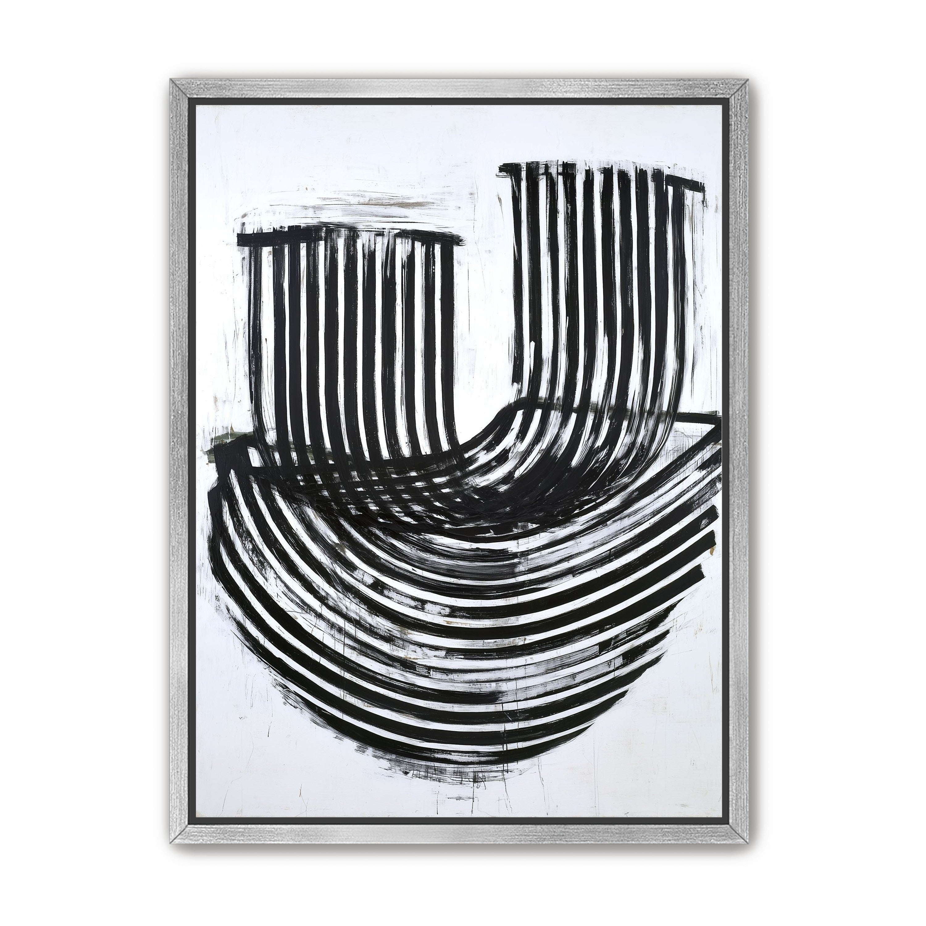 Black bands turning downward