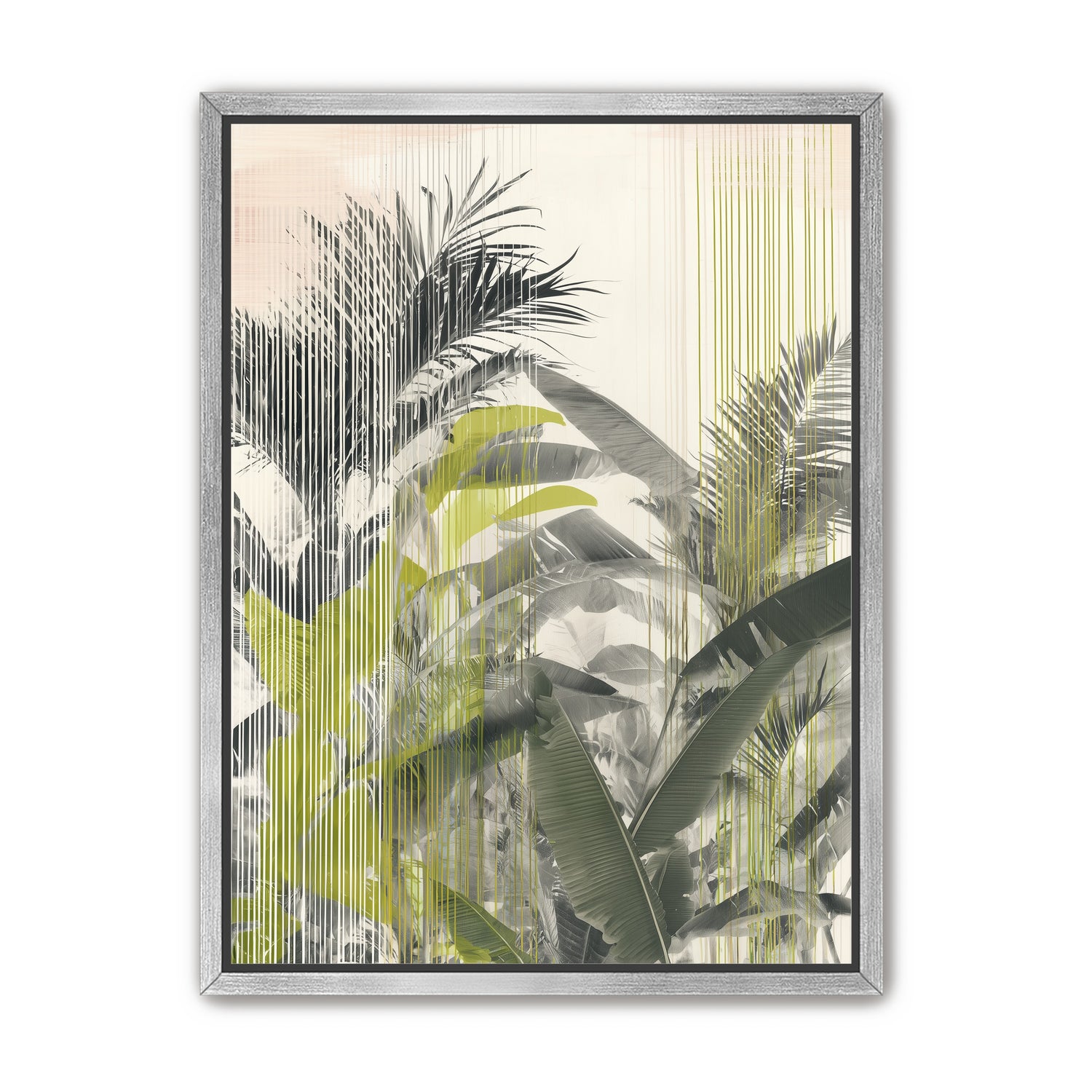 Chartreuse rain through palms