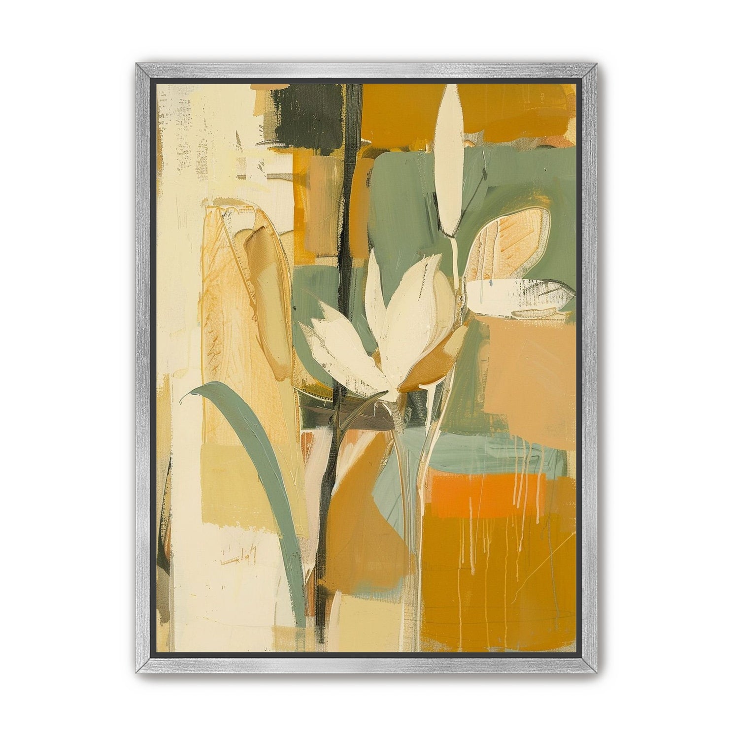 White flower in drifting ochre