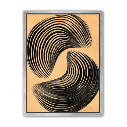 Black spiral on tan ground