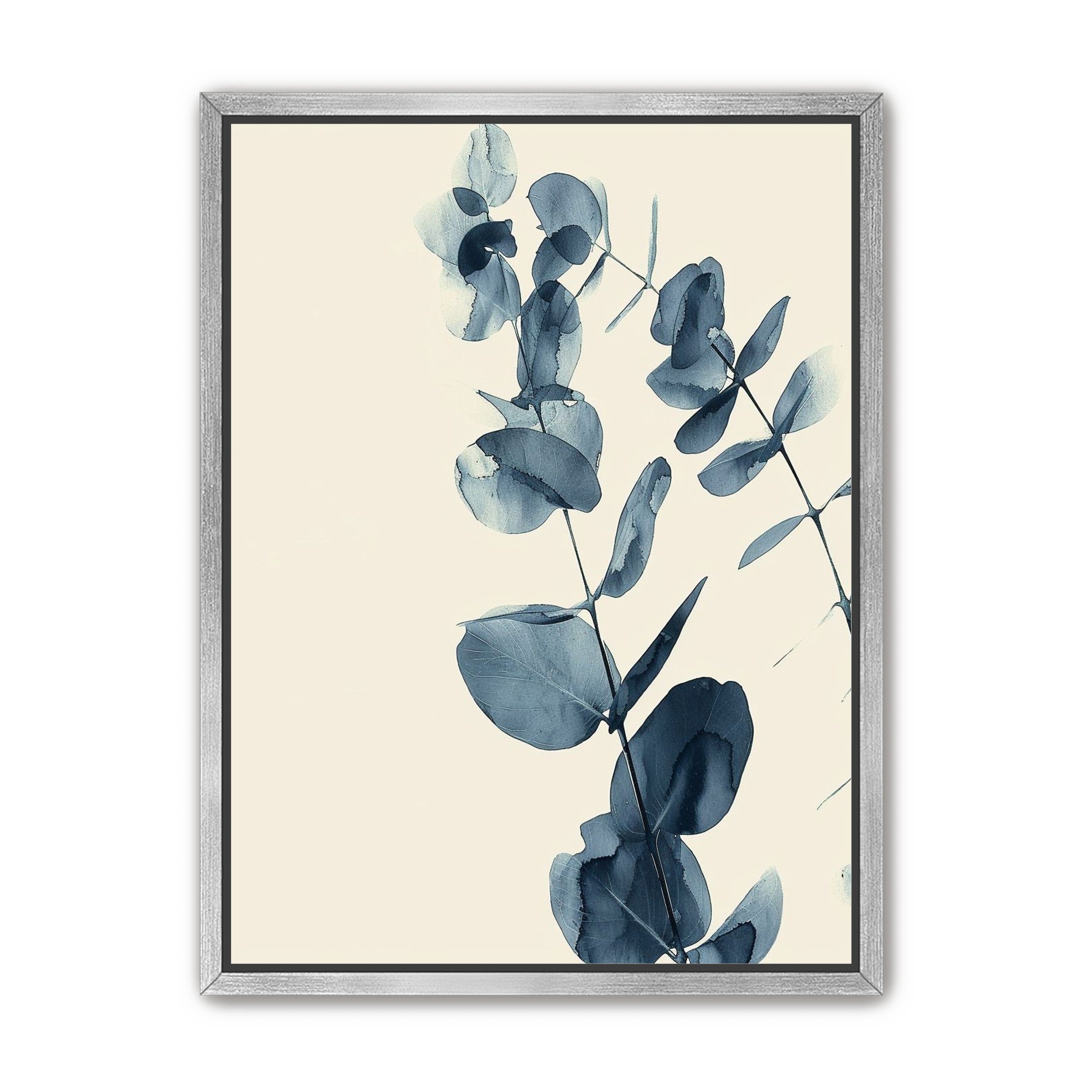 Blue eucalyptus on paper