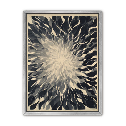 Pale center in black sweep