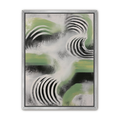 Curved bands in drifting haze
