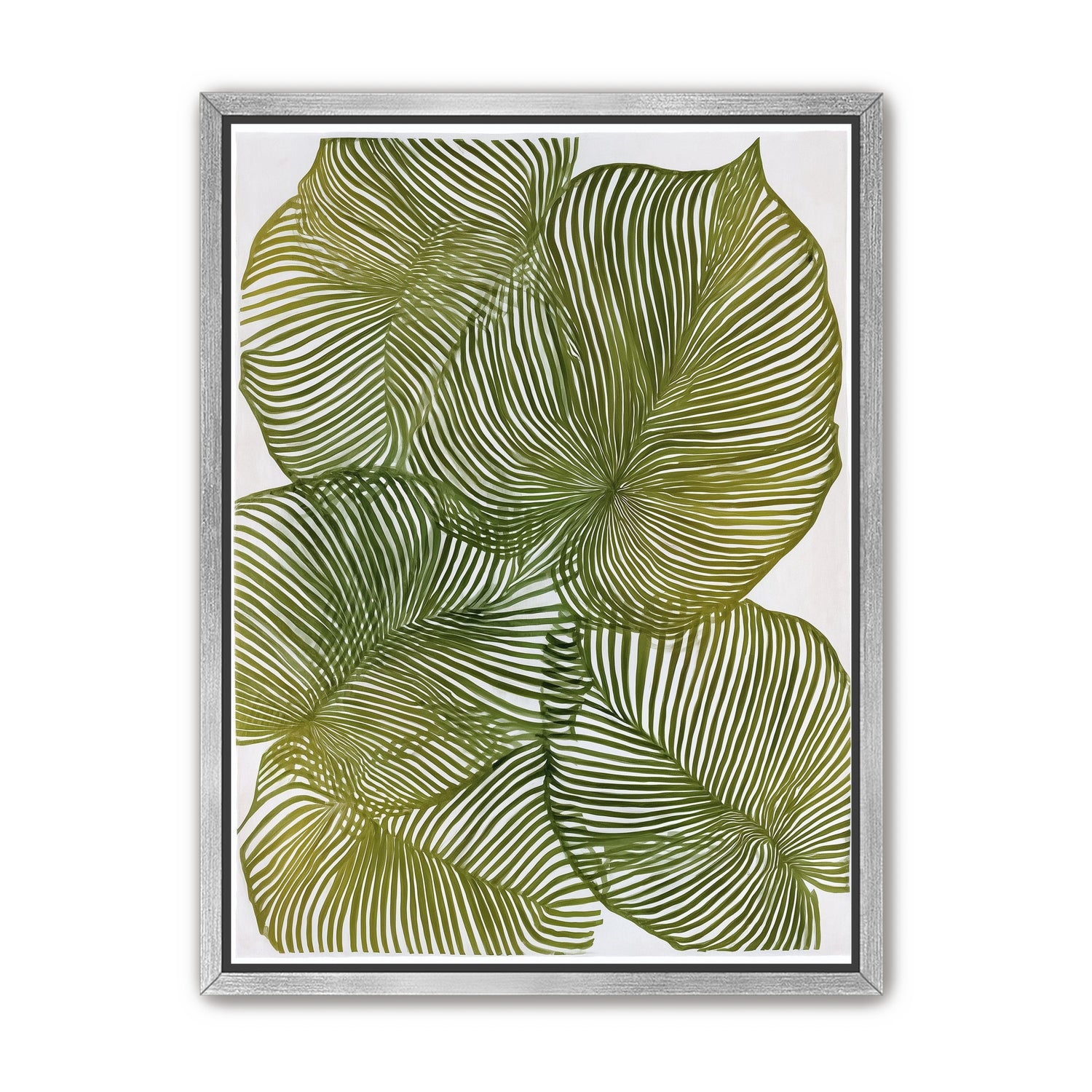 Palm leaves pressed together