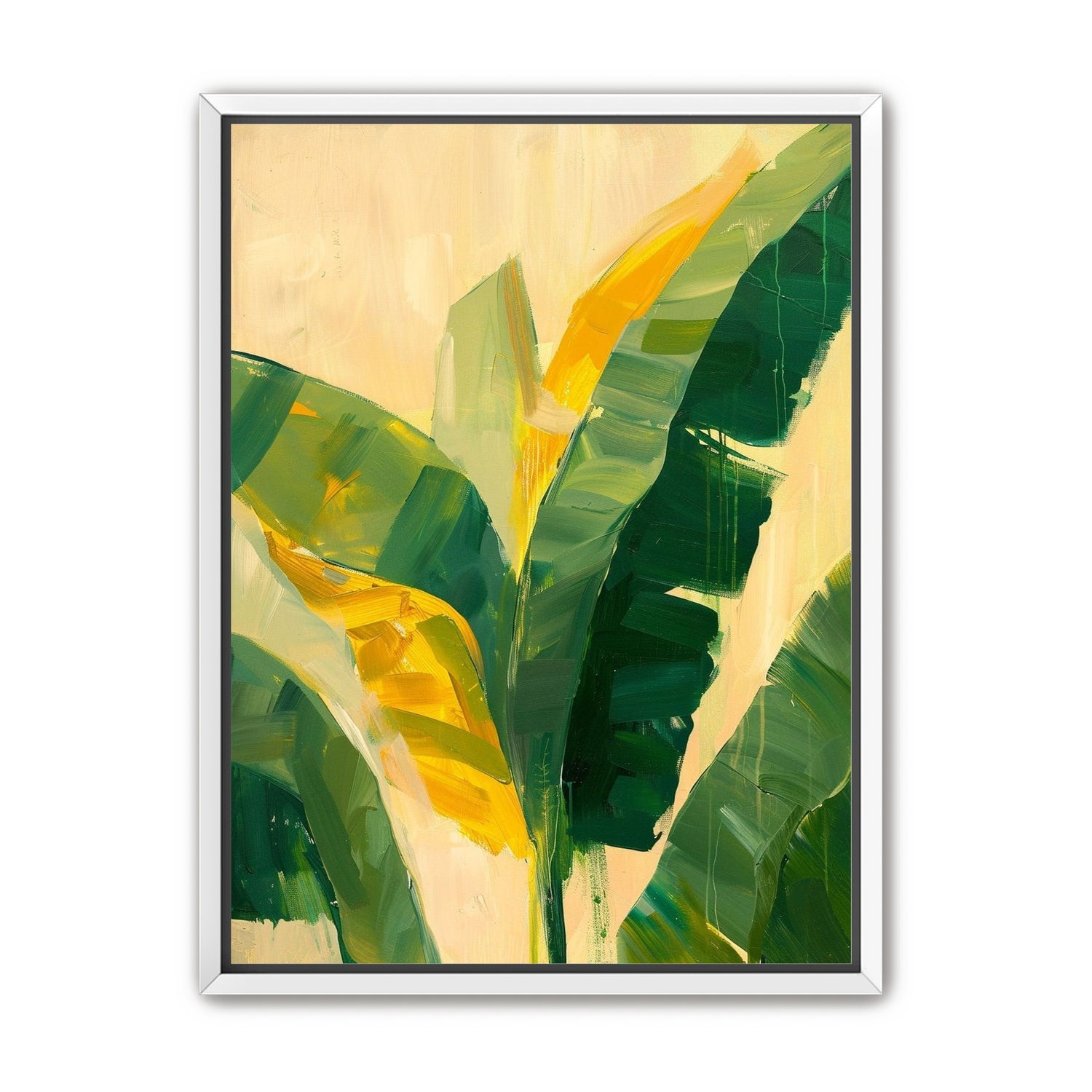 Yellow breaks through green leaves