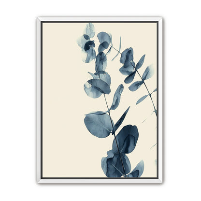 Blue eucalyptus on paper