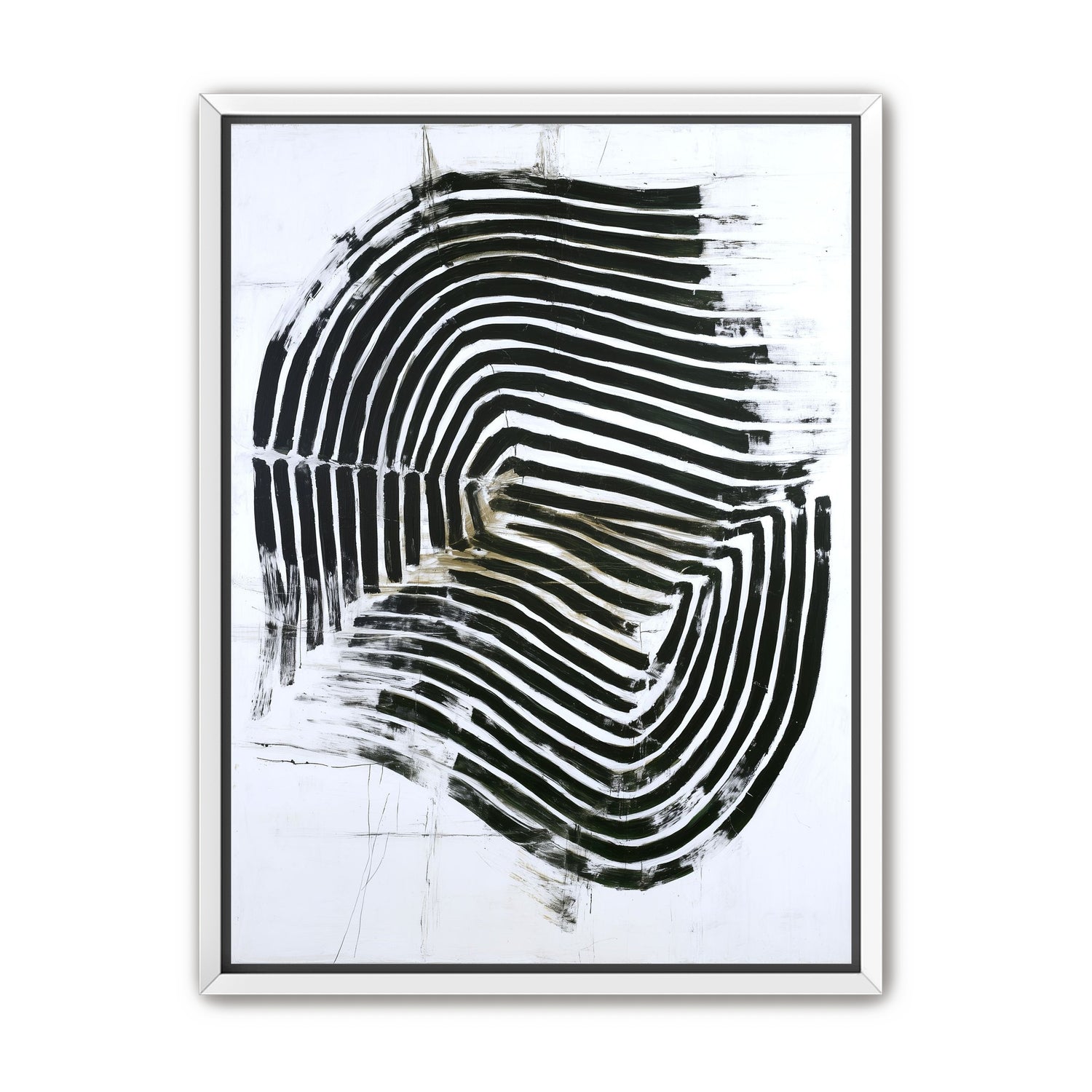 Black bands turning inward