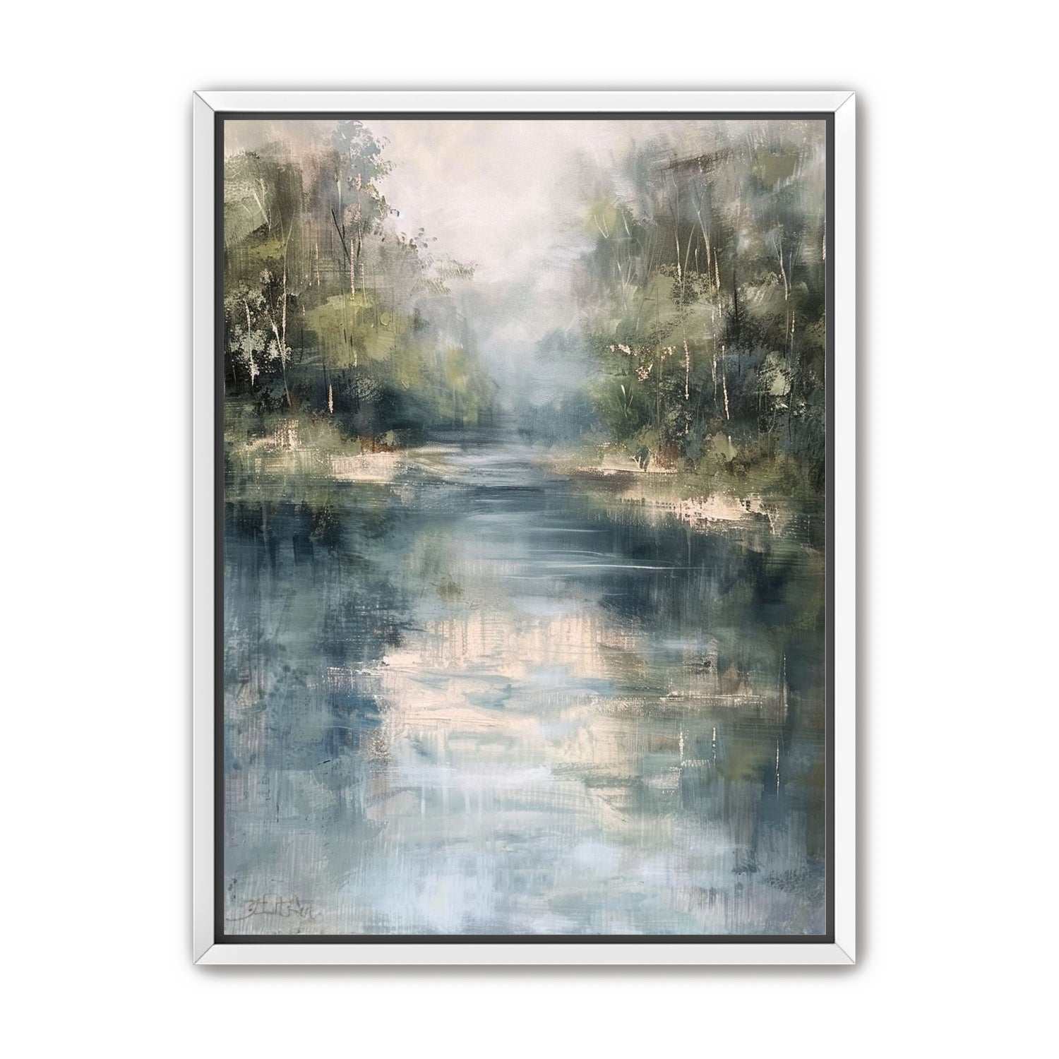 Pale sky in blue water