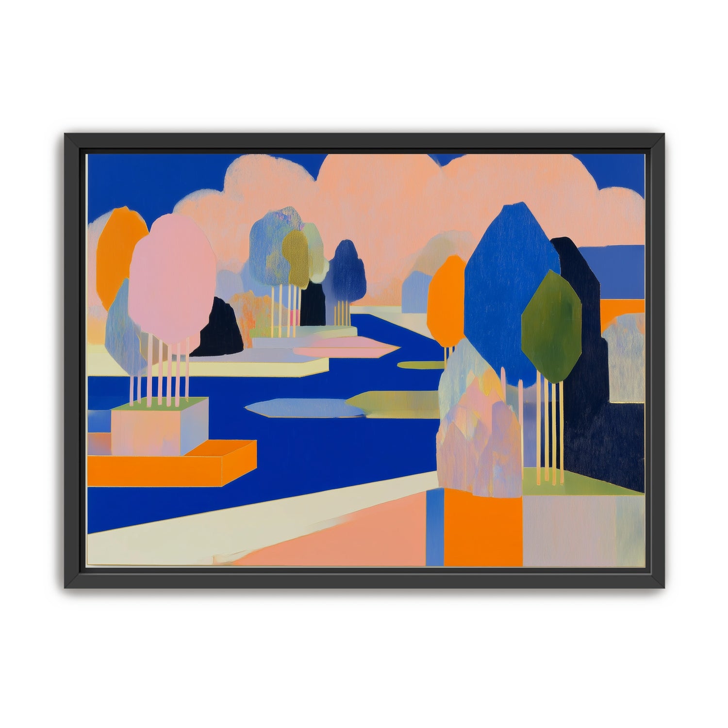 Trees among the blue bends