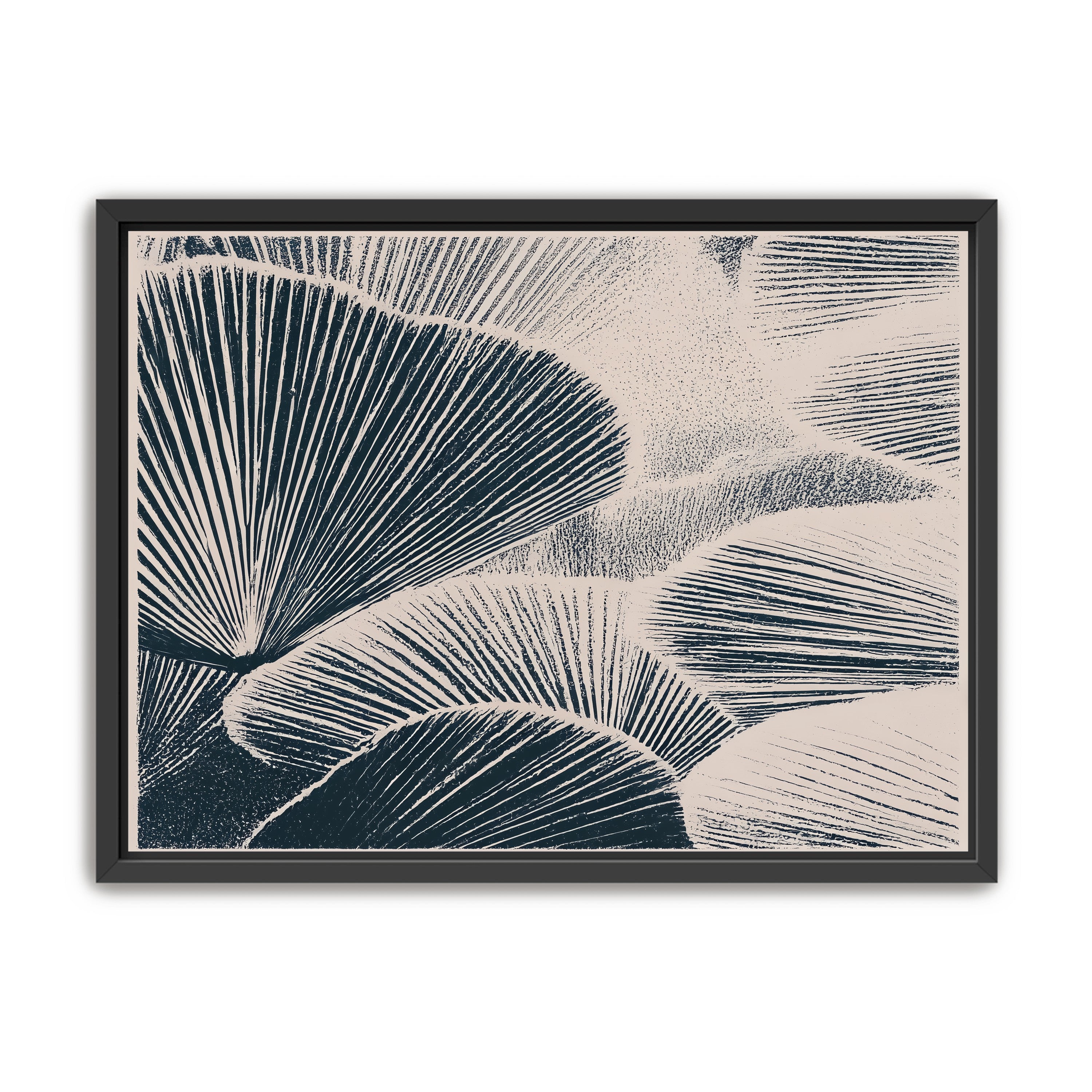 Ink shadows on palm fronds