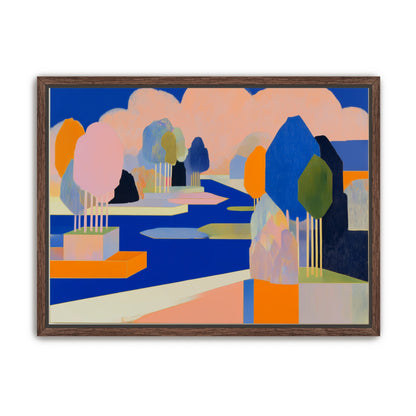Trees among the blue bends