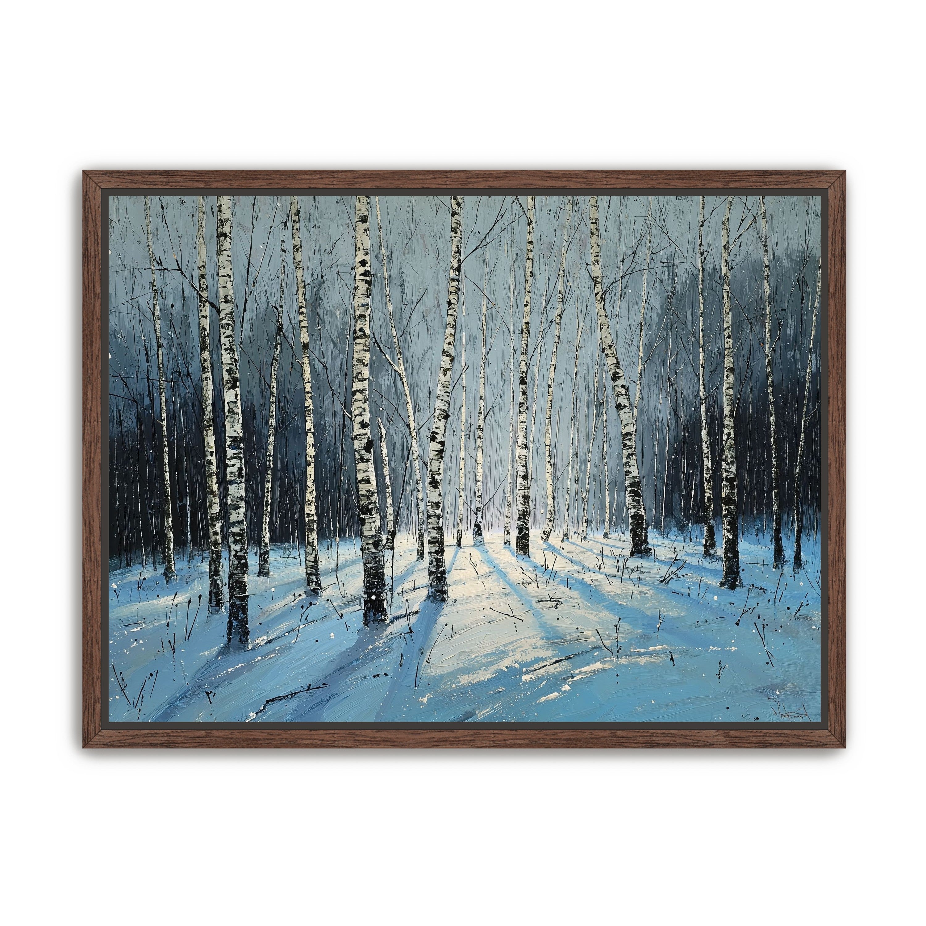 Birch Trees in Winter Light