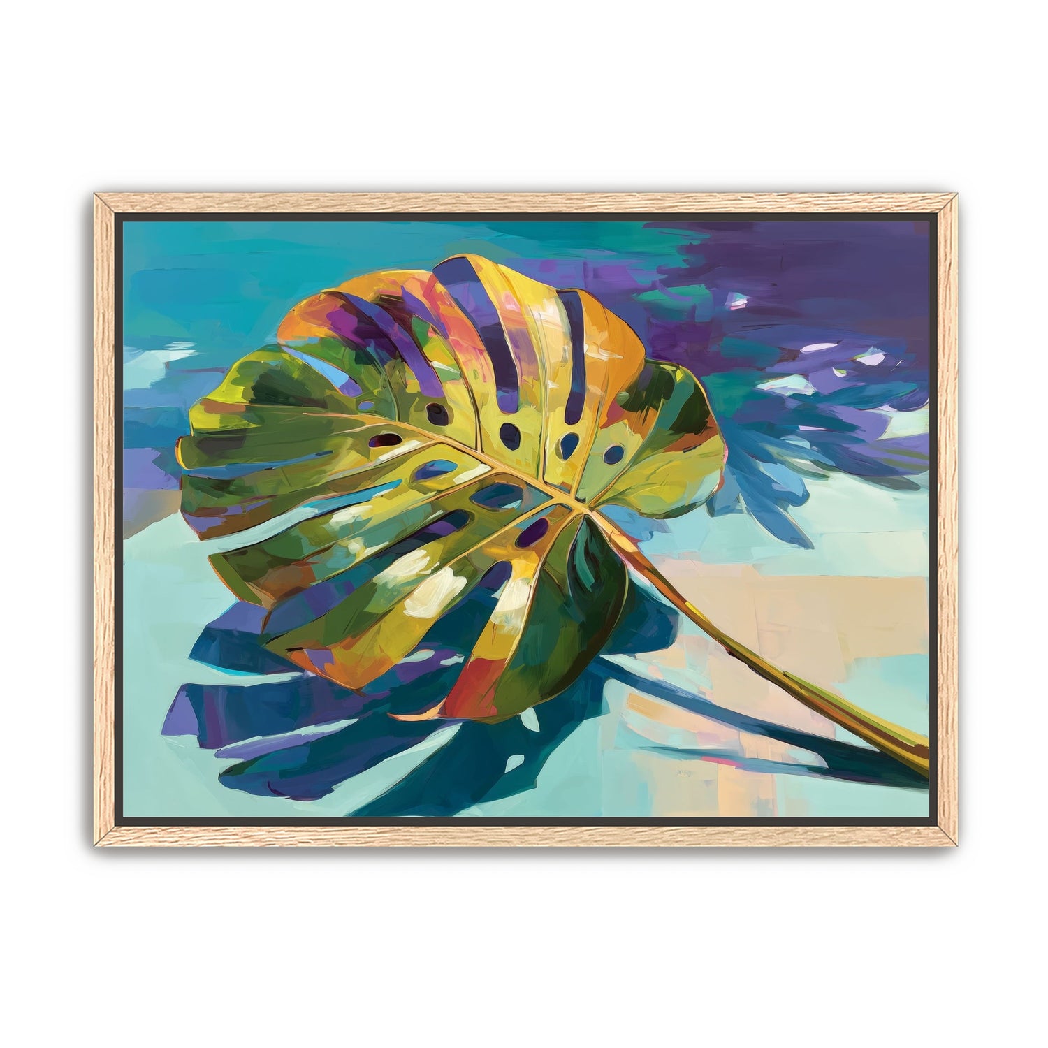 Palm Leaves in Layered Paint