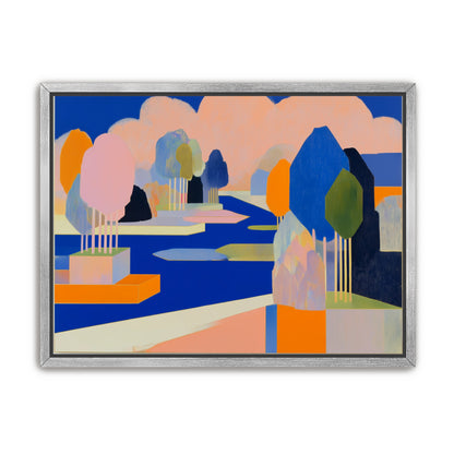 Trees among the blue bends