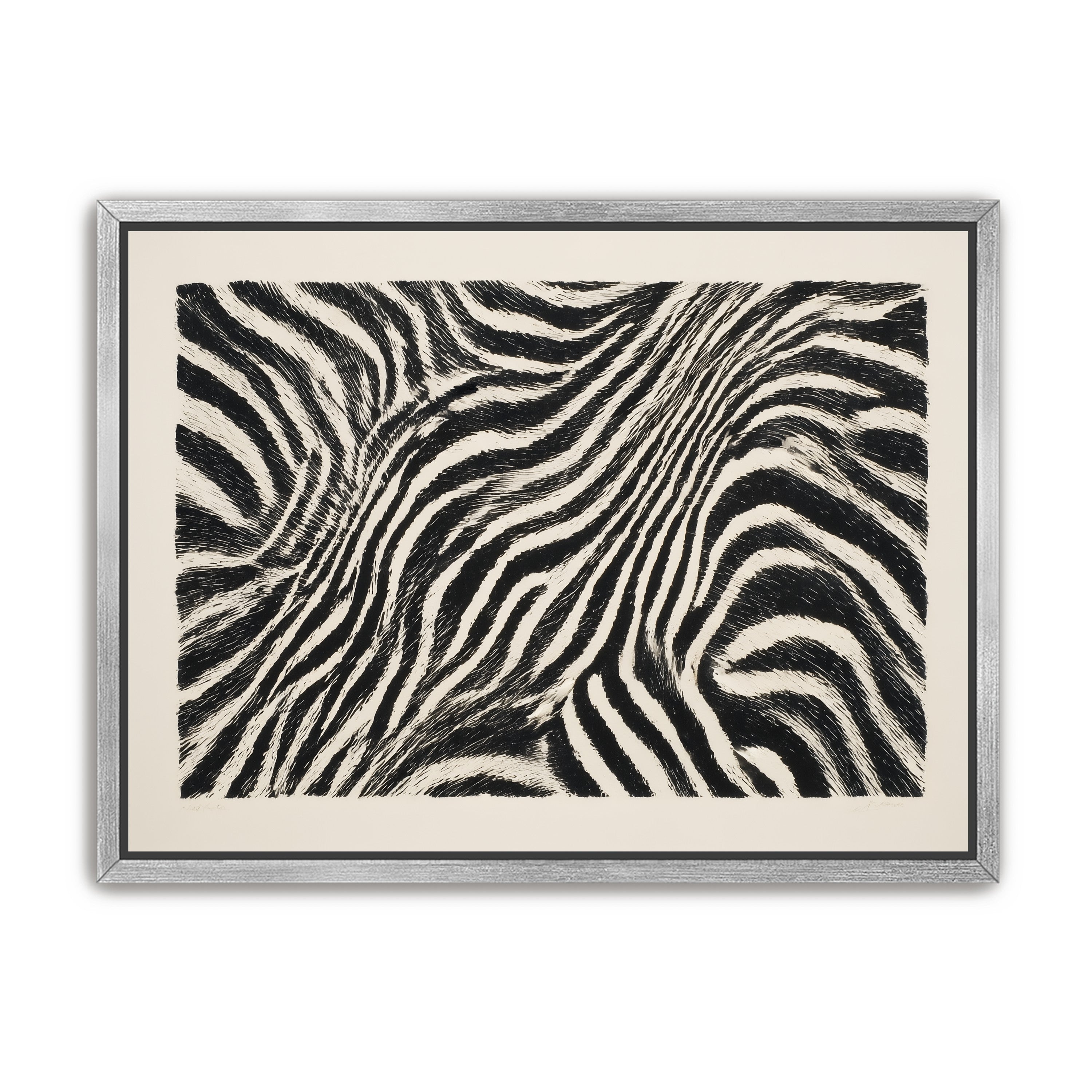 Zebra stripes across the frame