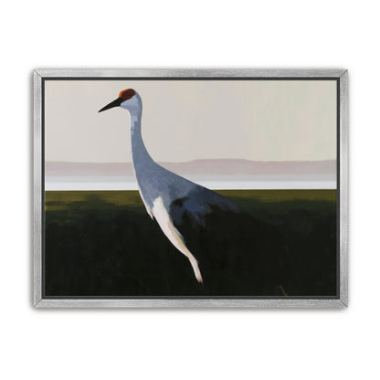 Crane with a red crown