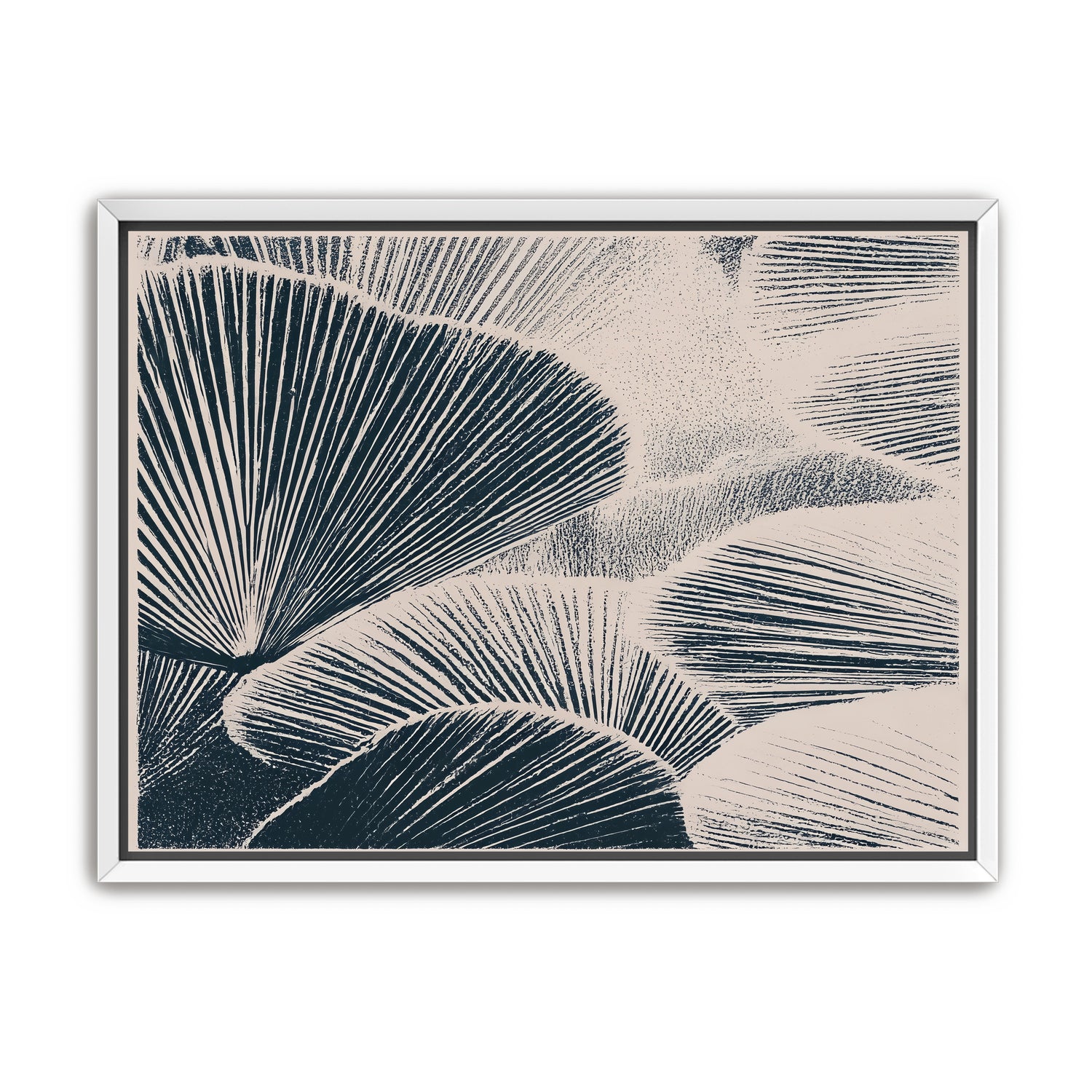 Ink shadows on palm fronds