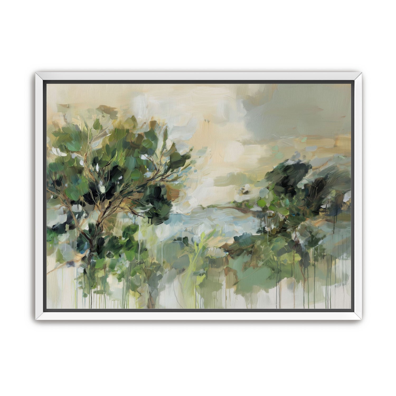 Hillside Trees in Loose Paint