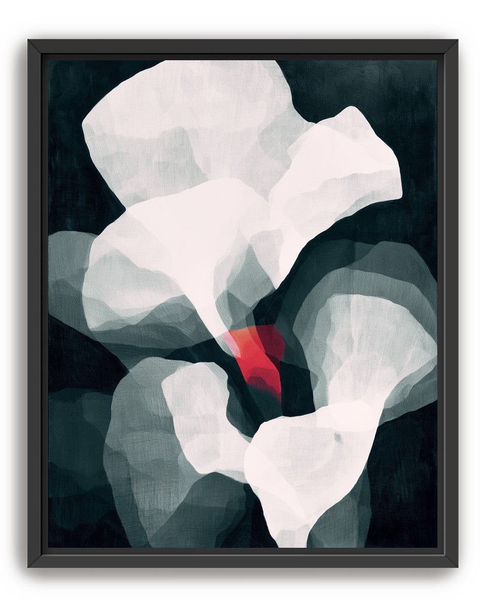 Red wedge among pale layers