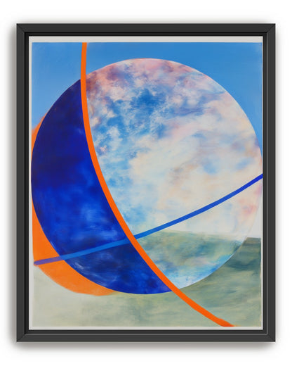 Orange cut through the circle