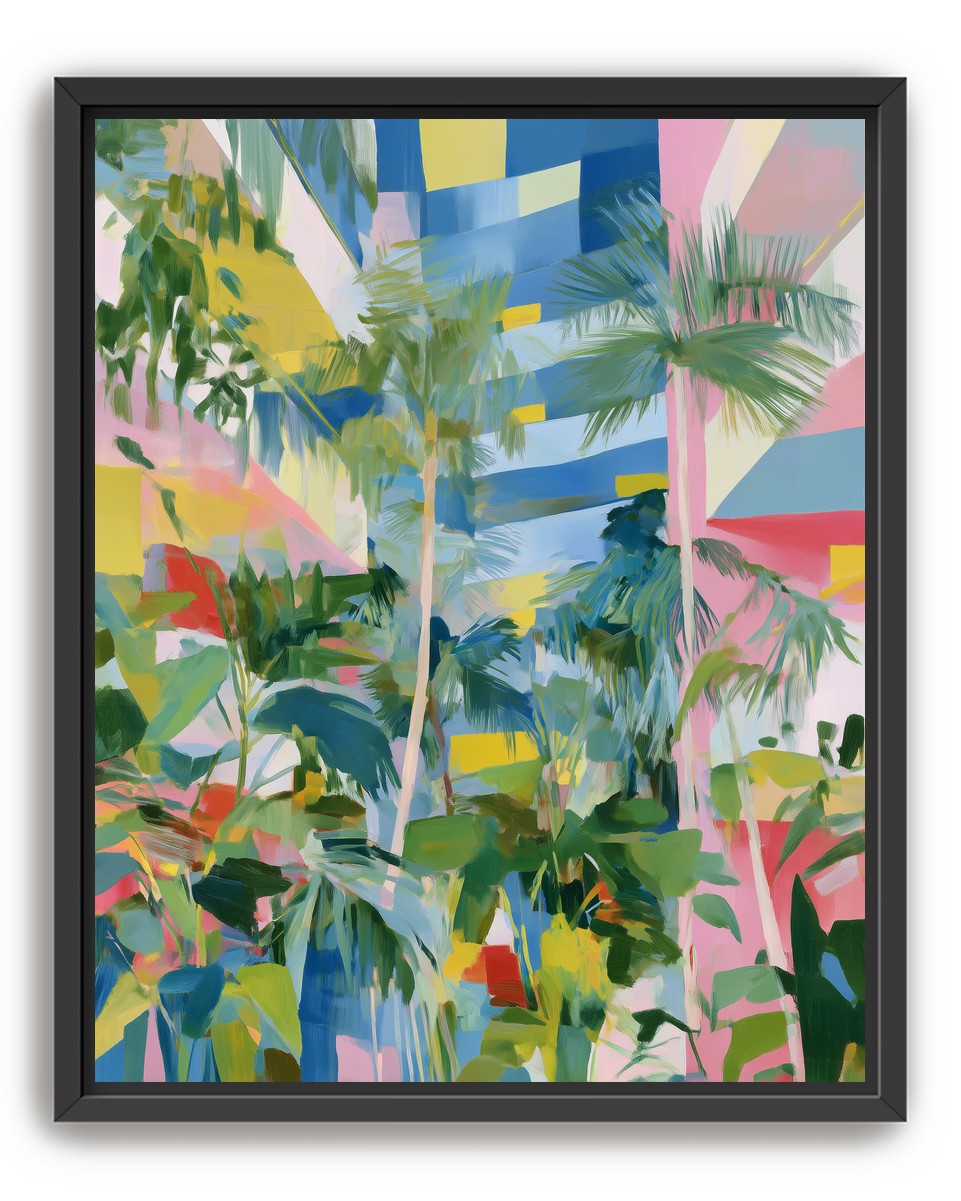 Palm shadows on color fields