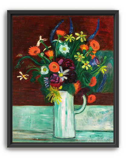 Flowers above the green table