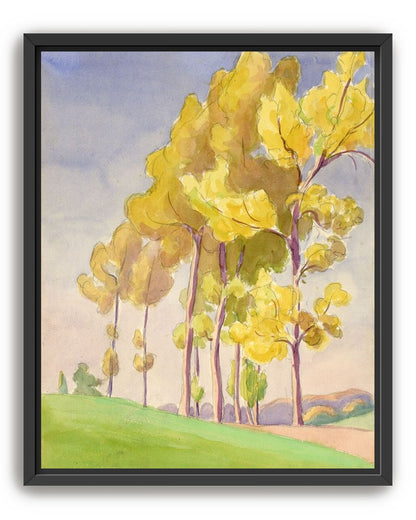 Yellow crowns on the hill