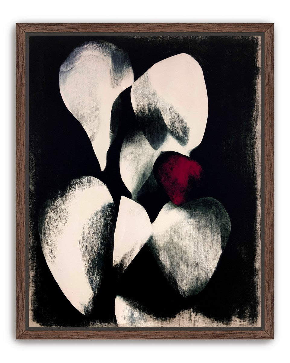 Red petal in shadowed bloom