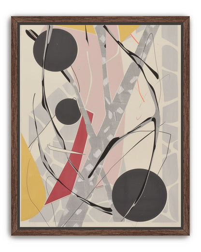 Layered circles with red wedge