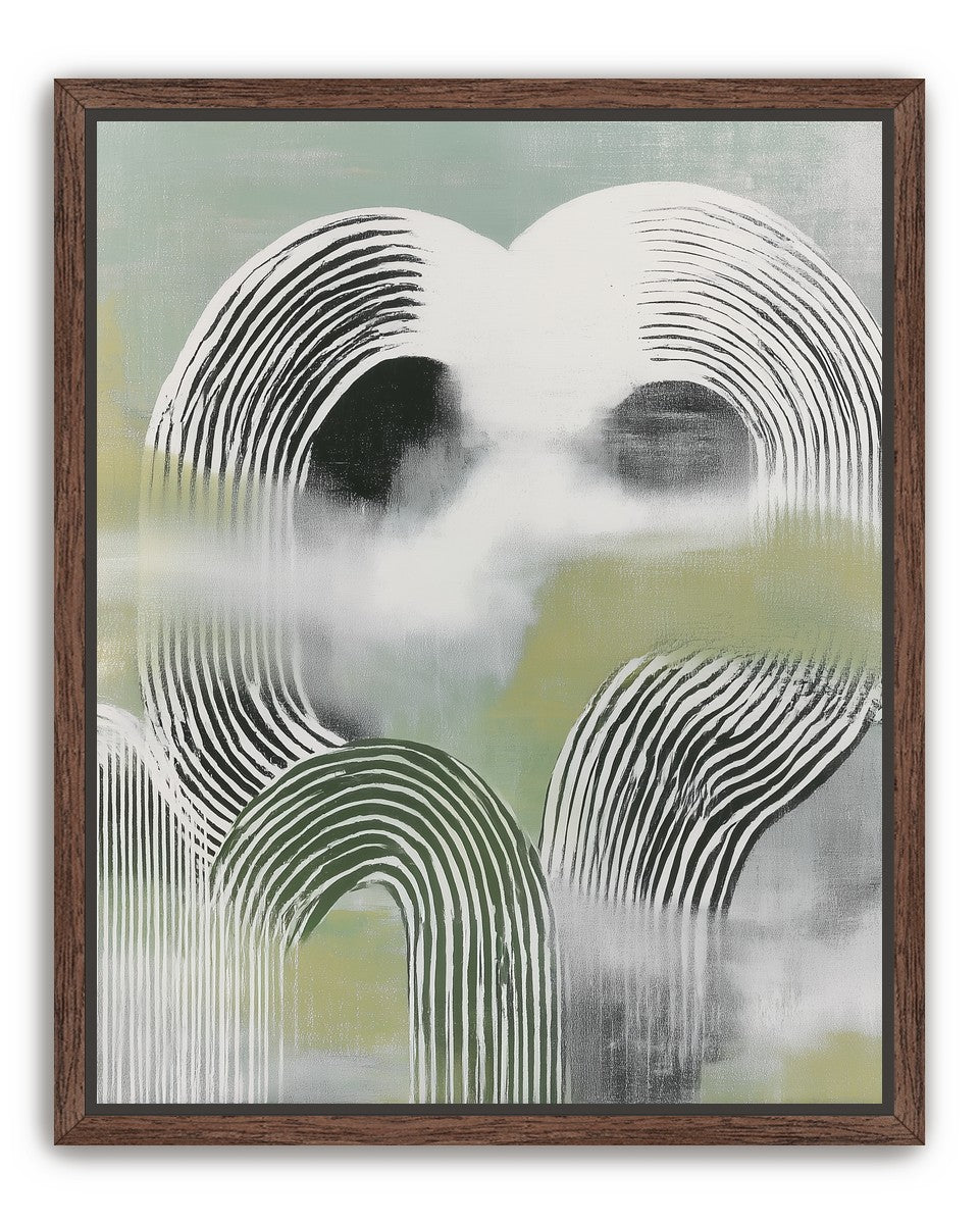 Black arcs in green haze