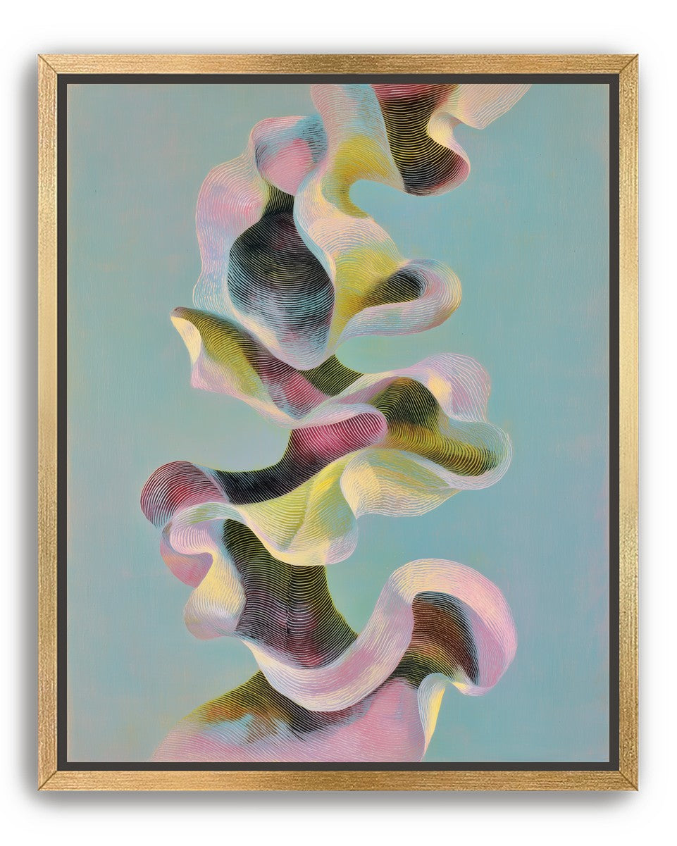 Folded ribbons in suspension
