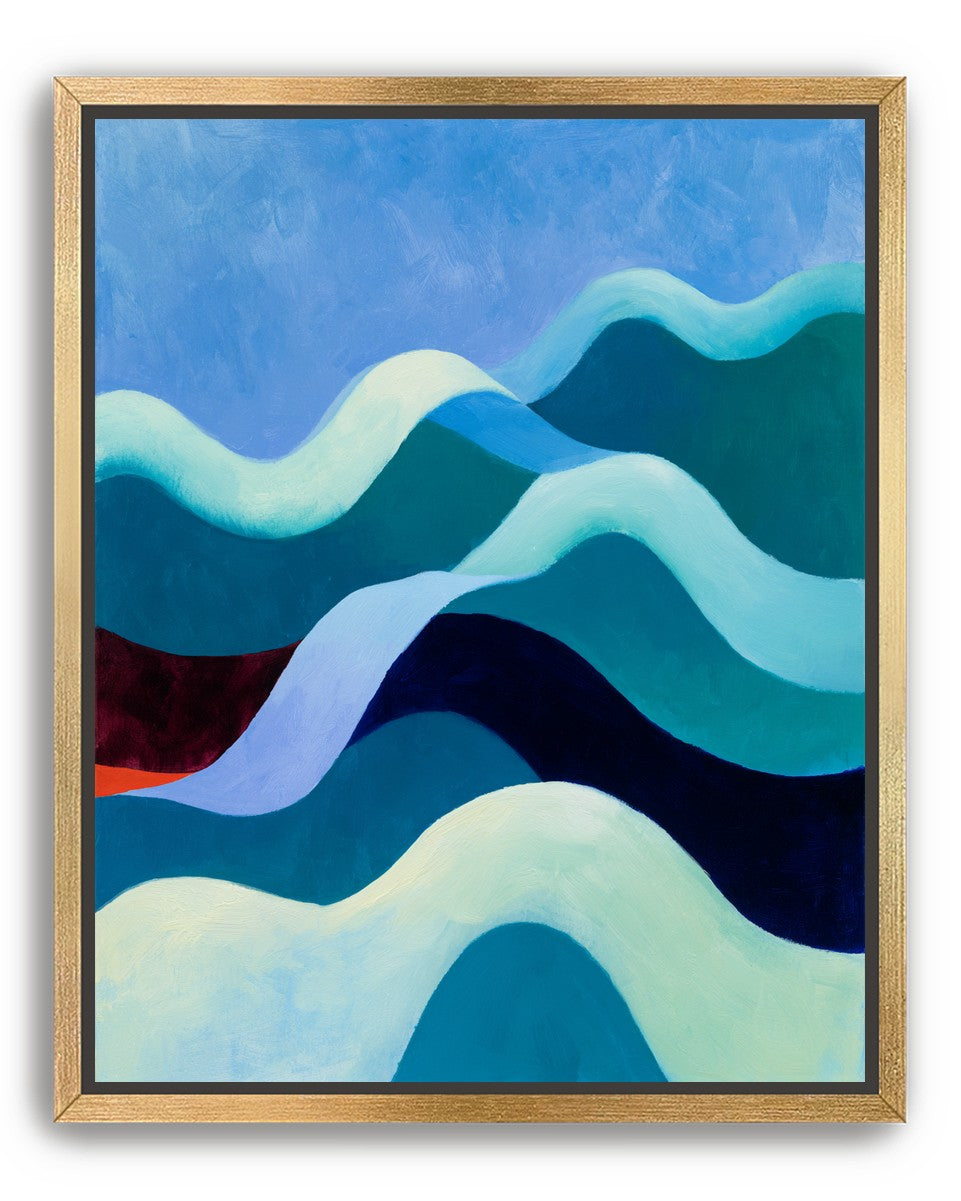 Pale bands across deep blue