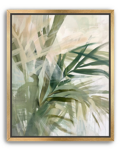 Green leaves in milky light