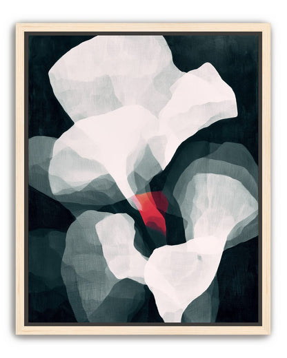 Red wedge among pale layers
