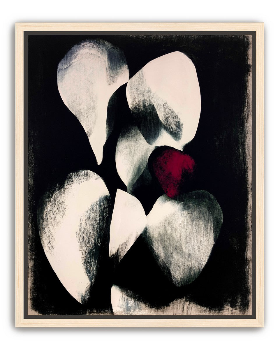 Red petal in shadowed bloom