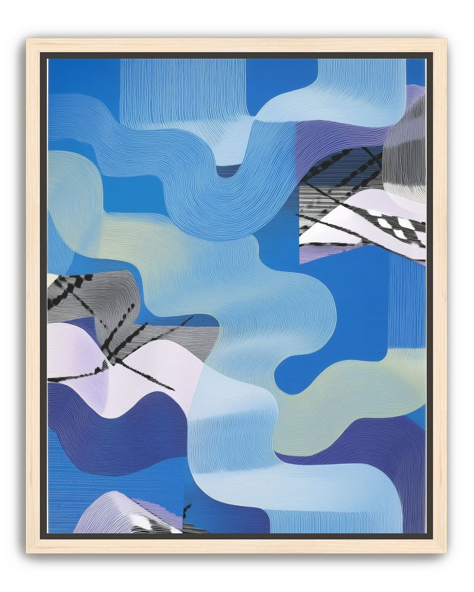 Waves within blue blocks