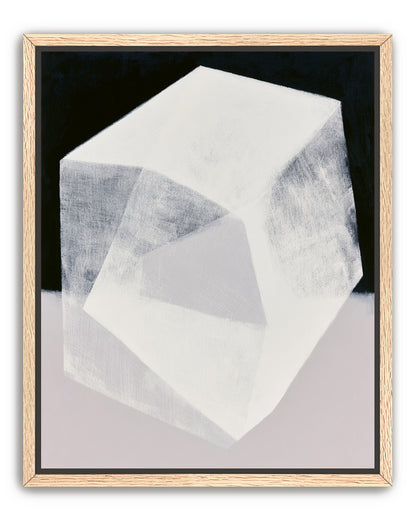 Milkwhite facets in deep black