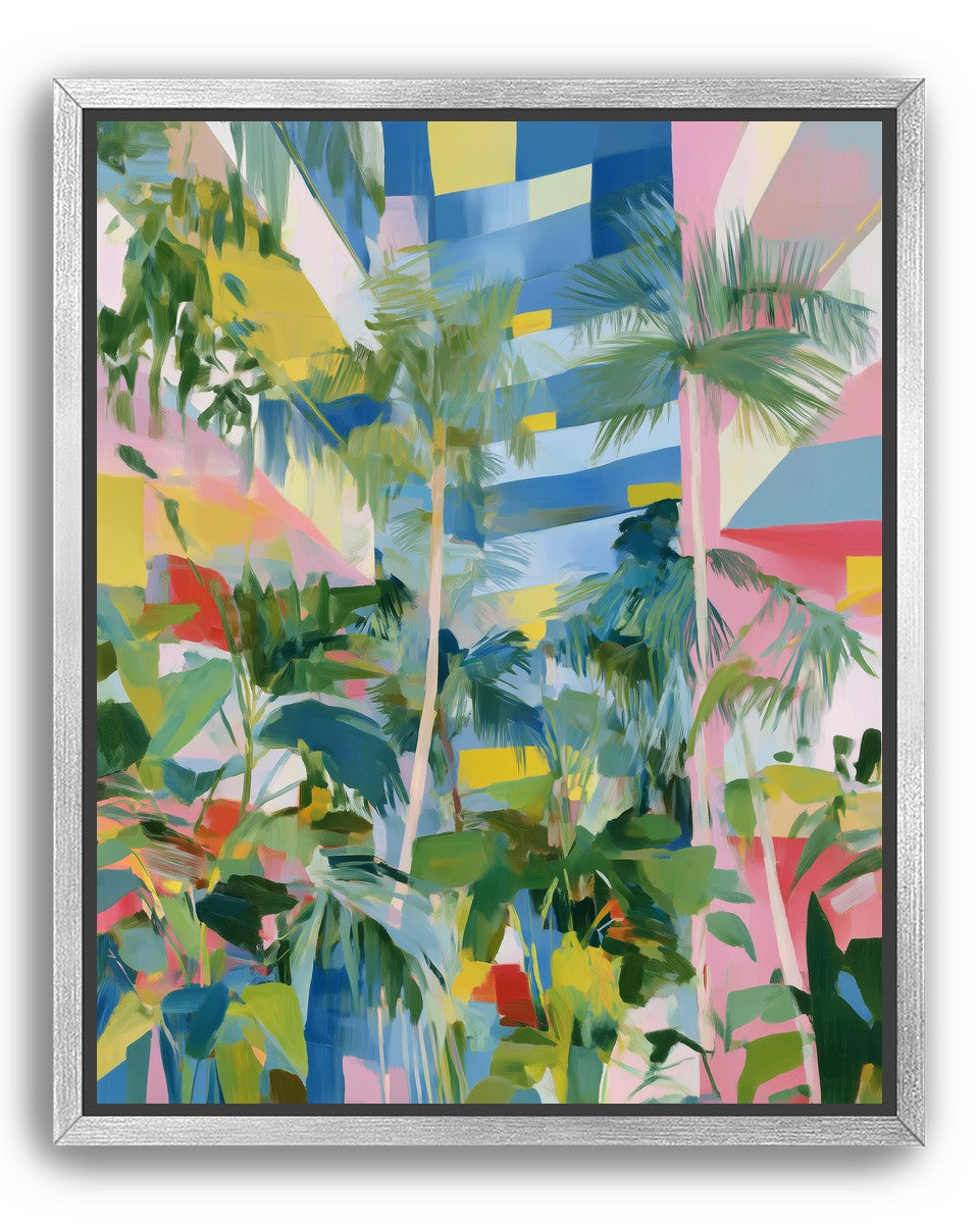 Palm shadows on color fields