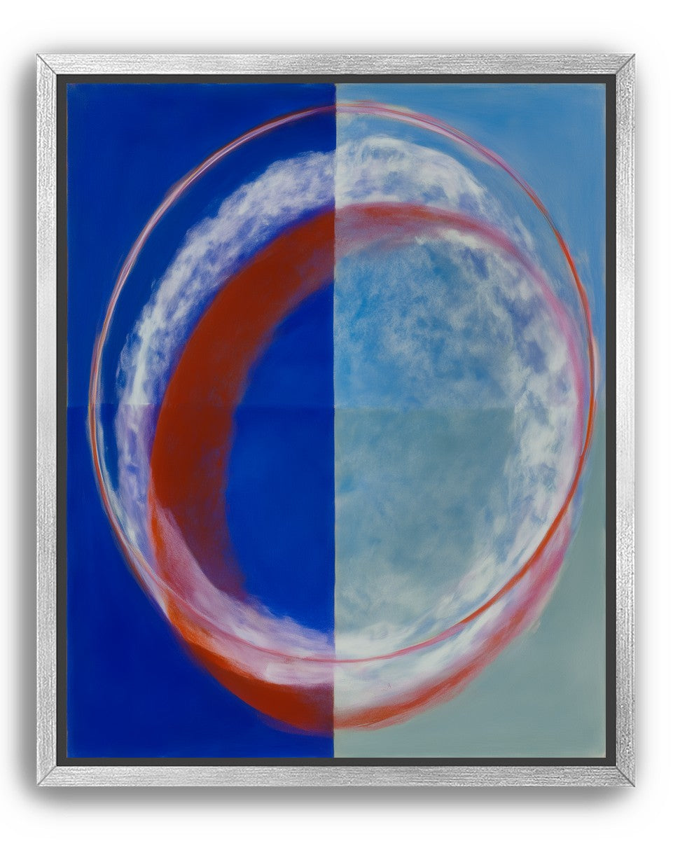 Red rim on divided blue
