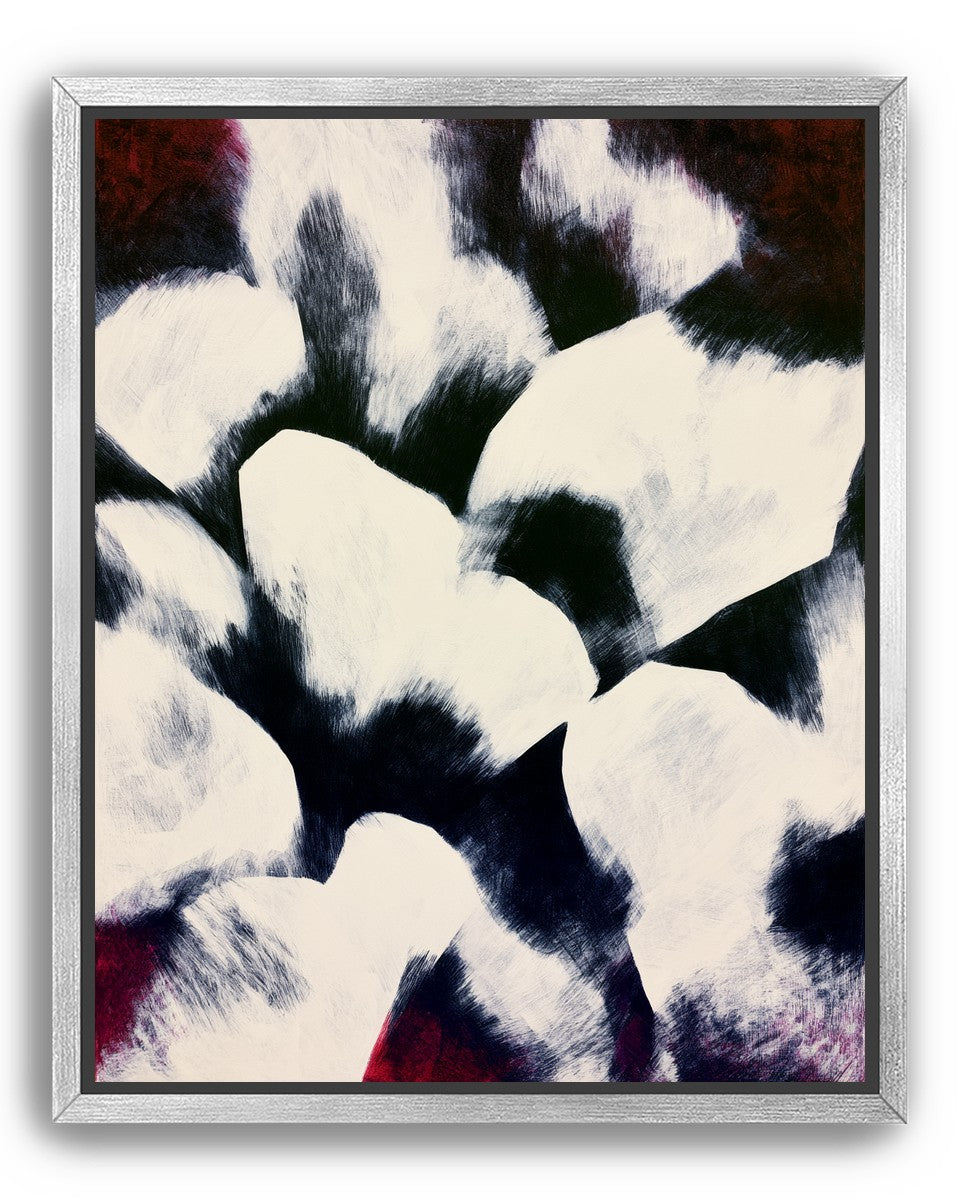 White blocks among dark ground