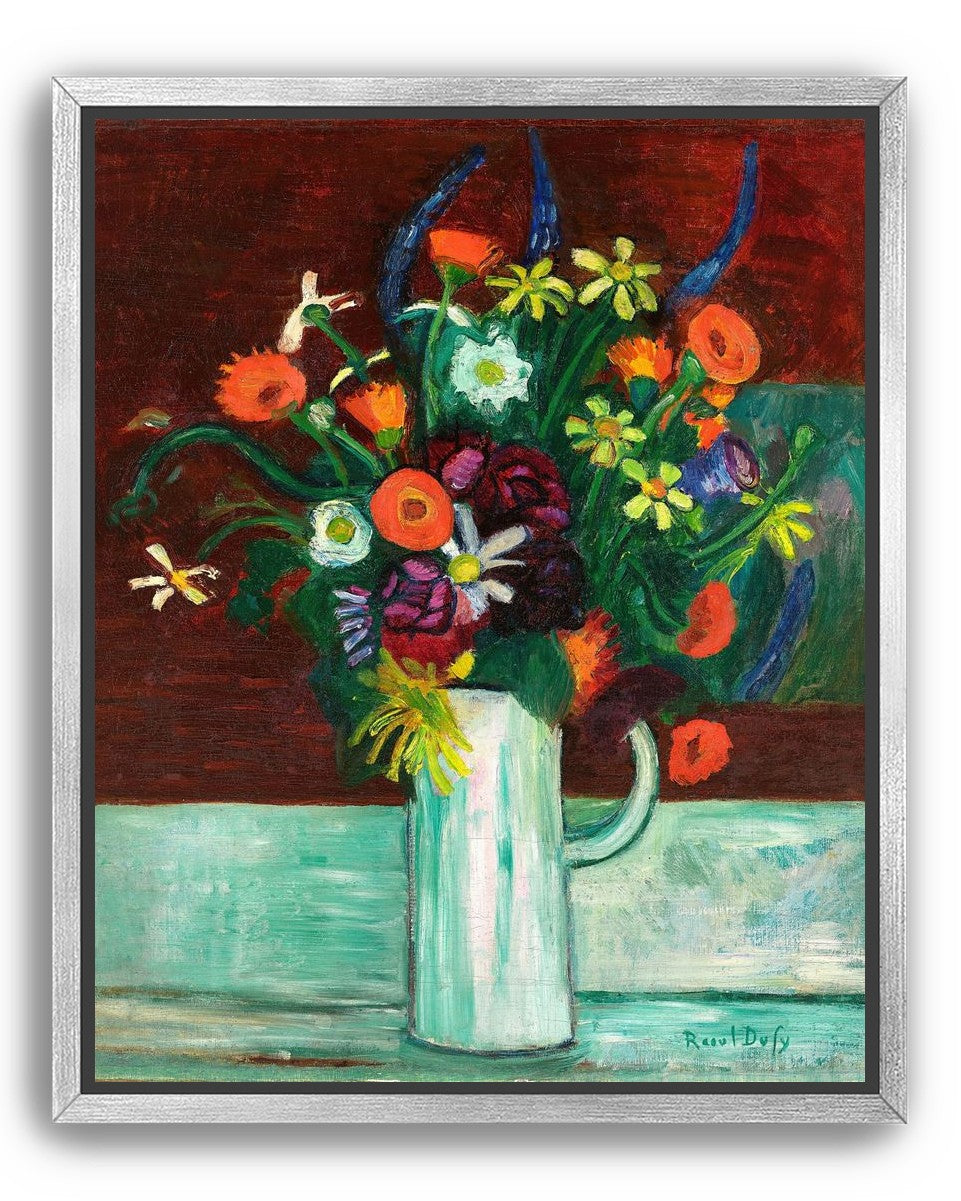 Flowers above the green table