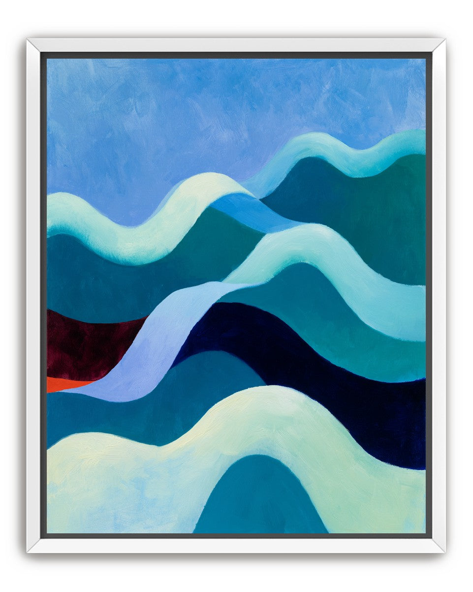 Pale bands across deep blue