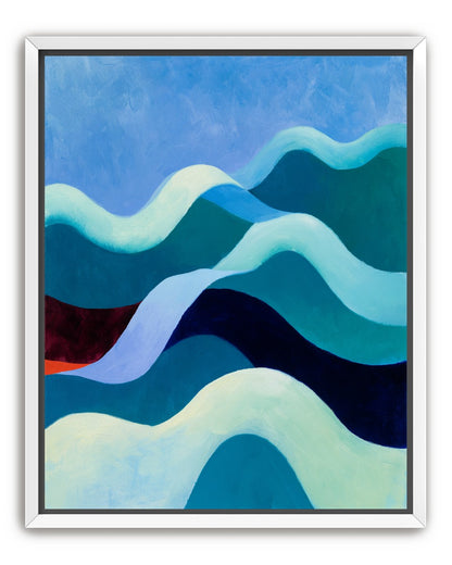Pale bands across deep blue