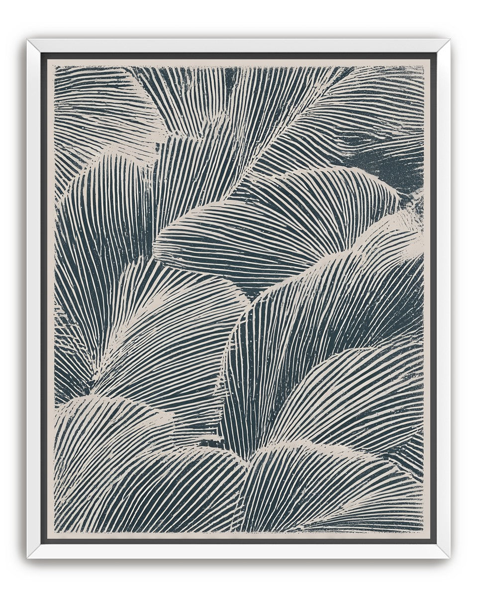 Palm fronds pressed together
