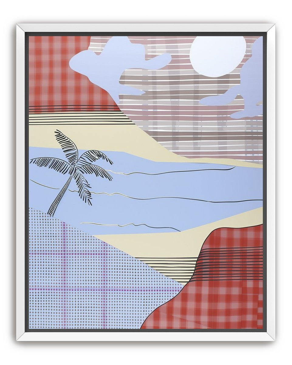 Striped sky over the beach