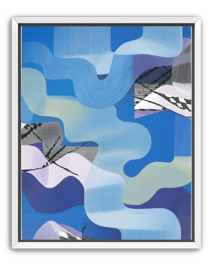 Waves within blue blocks