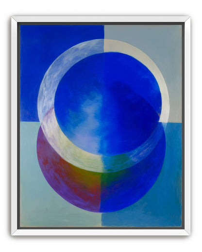 Pale arc across blue circle