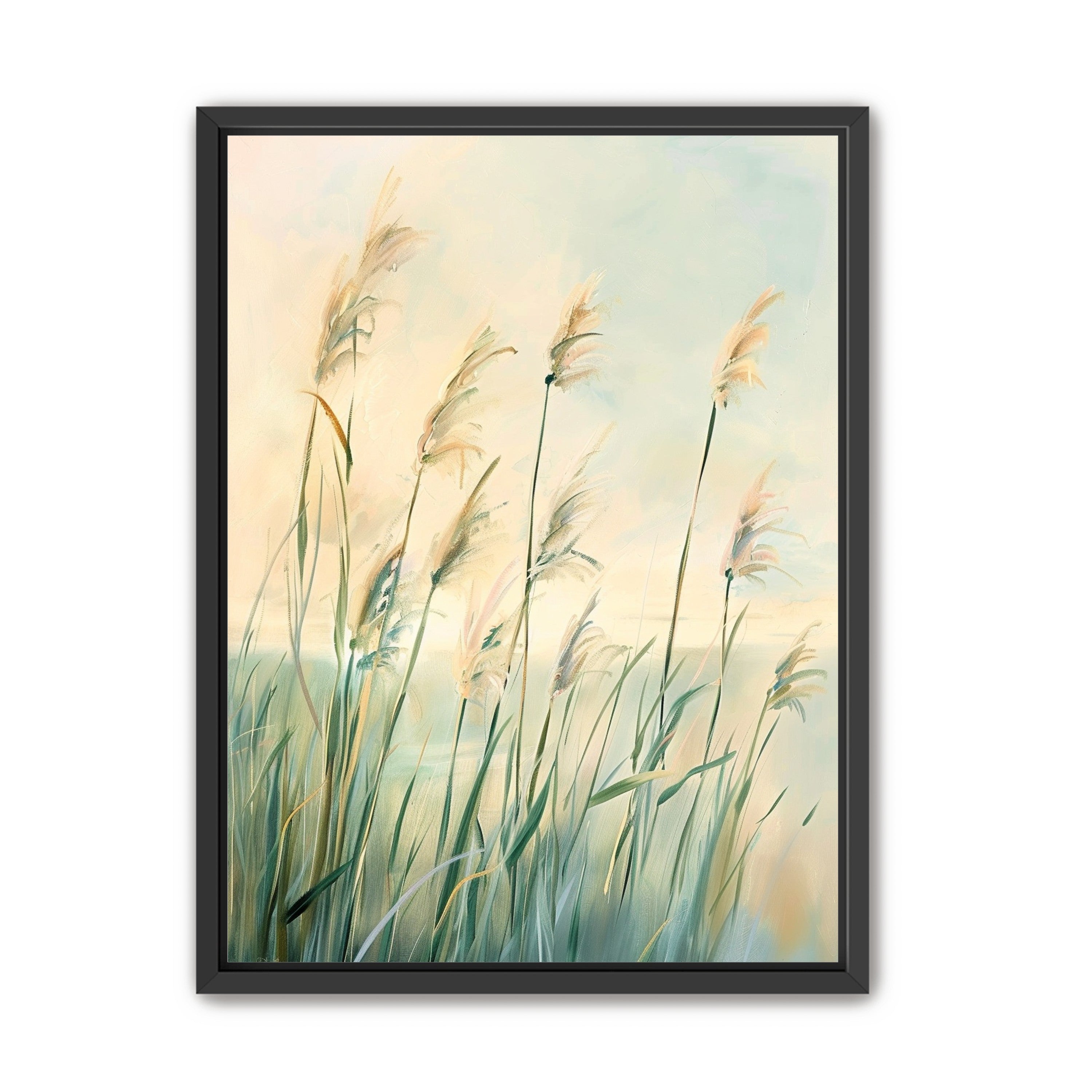 Peach light on reeds